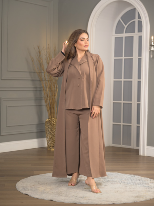 عباية 3 قطع بنطلون