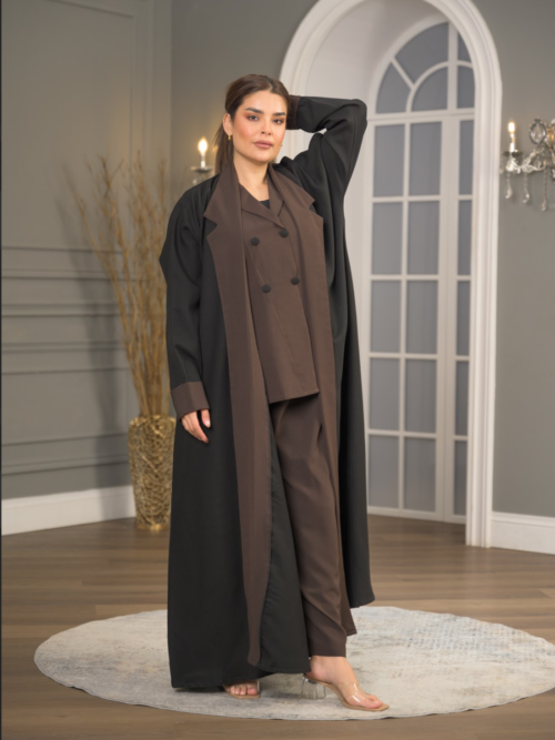 عباية 3 قطع بنطلون