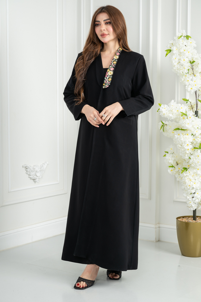 عباية بليزر بتطريز نقشة كمبيوتر