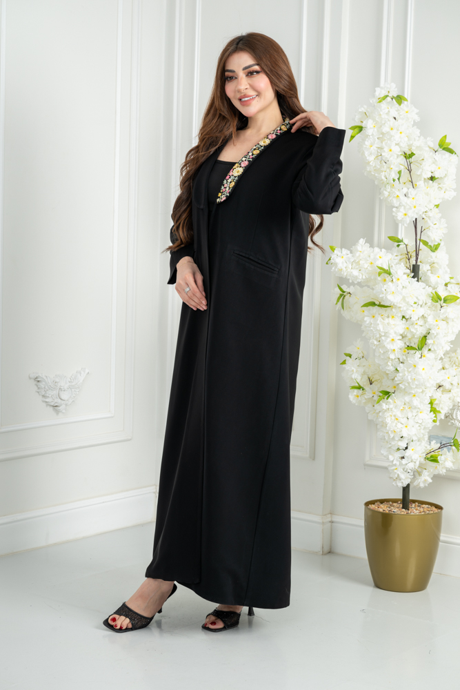 عباية بليزر بتطريز نقشة كمبيوتر - الصورة 5