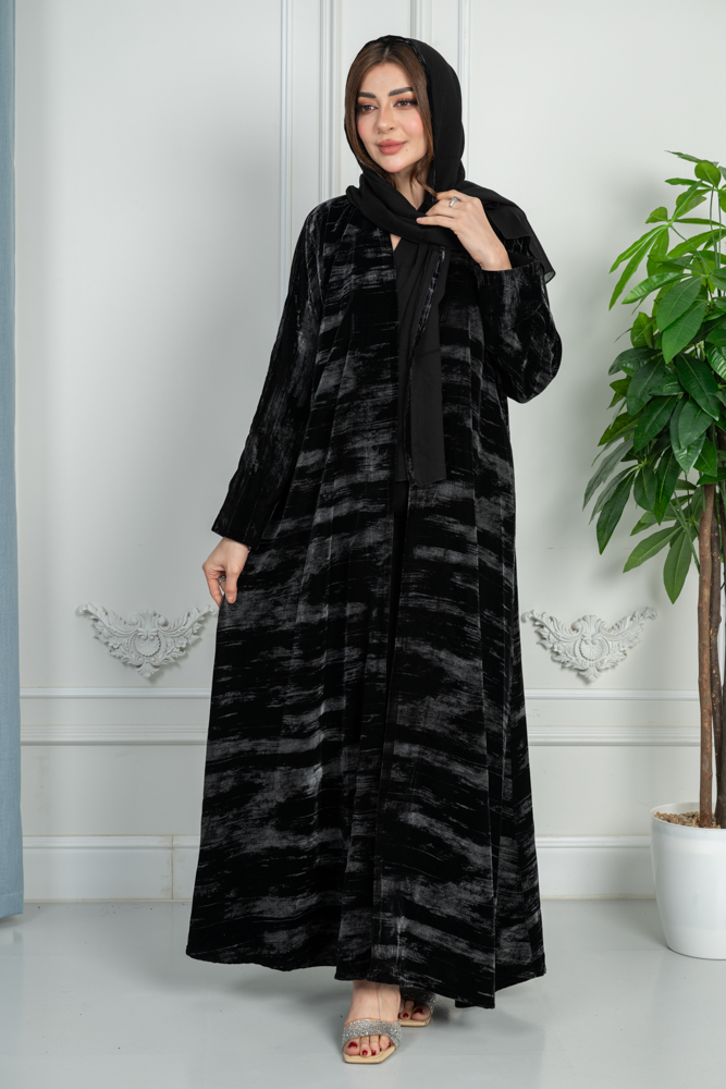 عباية شتوية مخمل كوري - الصورة 14