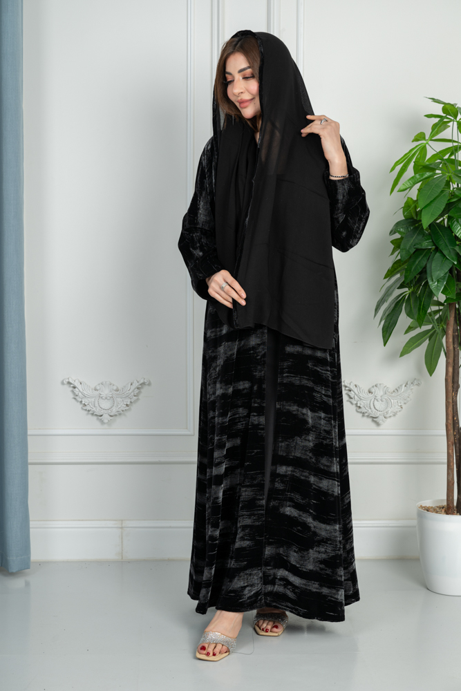 عباية شتوية مخمل كوري - الصورة 15