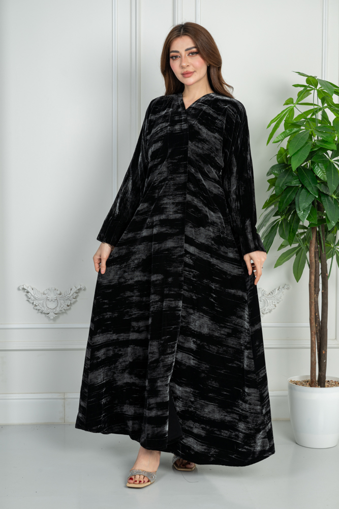 عباية شتوية مخمل كوري - الصورة 7