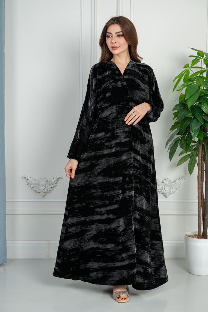 عباية شتوية مخمل كوري - الصورة 8