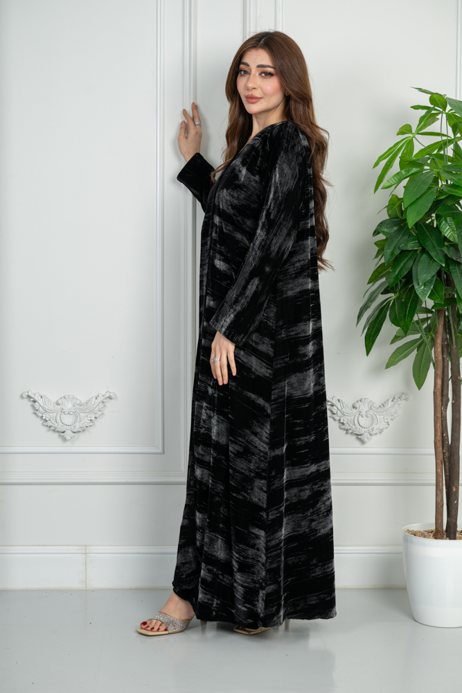 عباية شتوية مخمل كوري - الصورة 12