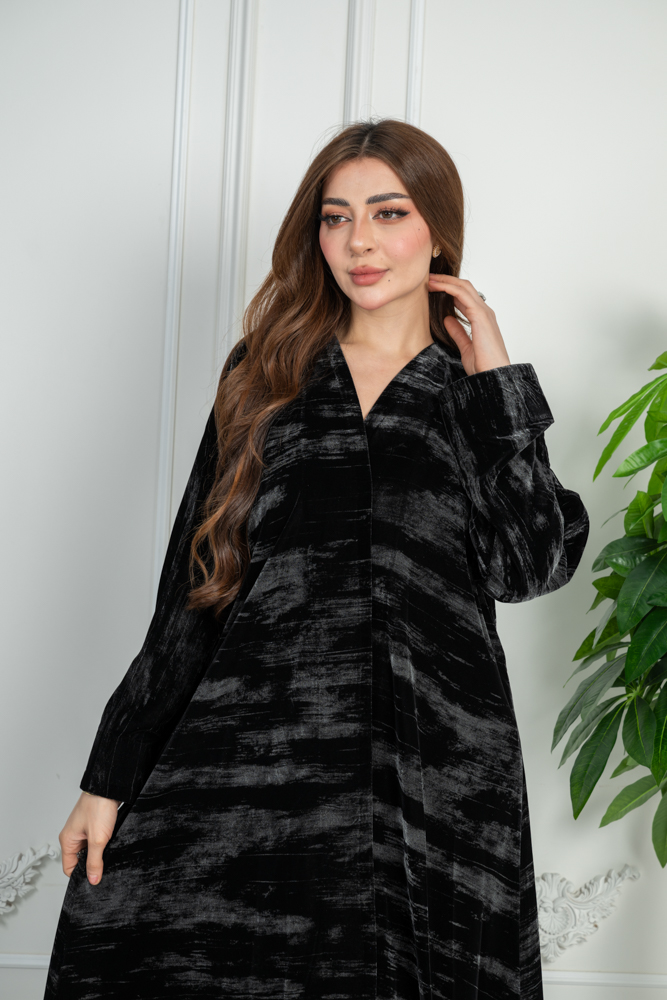 عباية شتوية مخمل كوري - الصورة 13