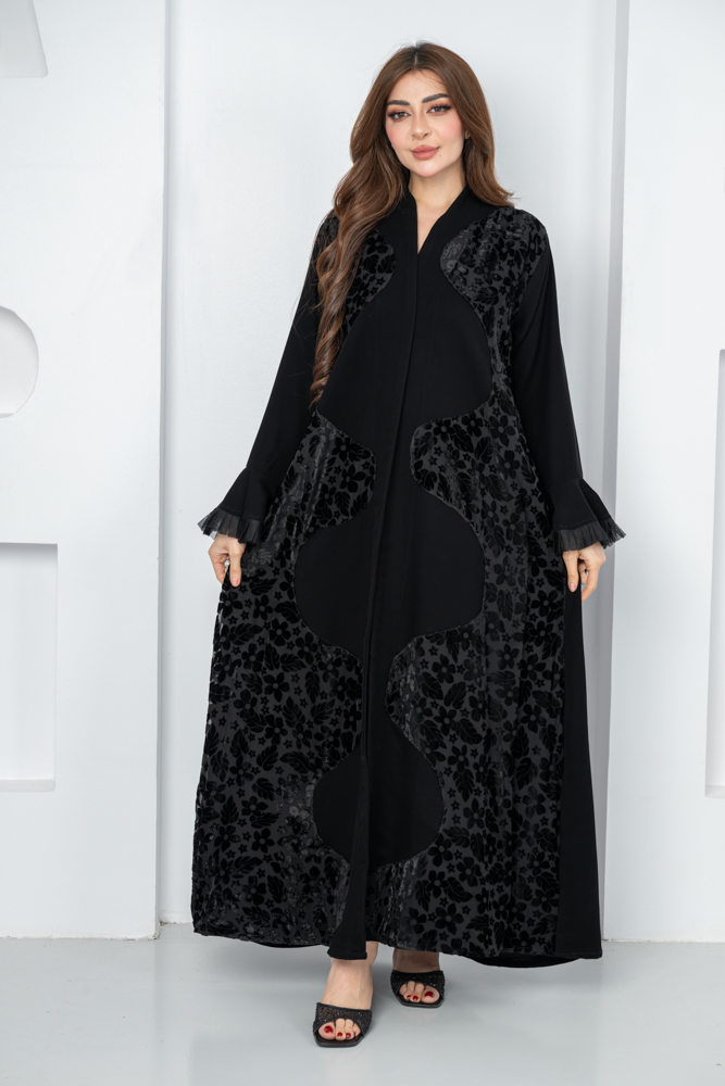 عباية شتوية راقية بتدخيلات - الصورة 2